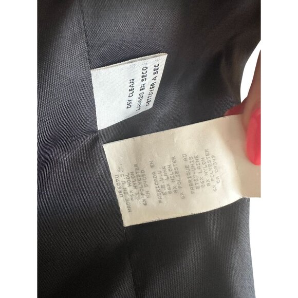 JONES NEW YORK Vintage Gray Plaid Wool Blend Jacket Blazer Size 8 - Picture 8 of 11